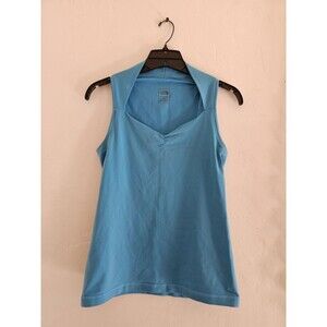 The North Face Athletic Vapor wick Blue Sweetheart Neckline Size Medium Top